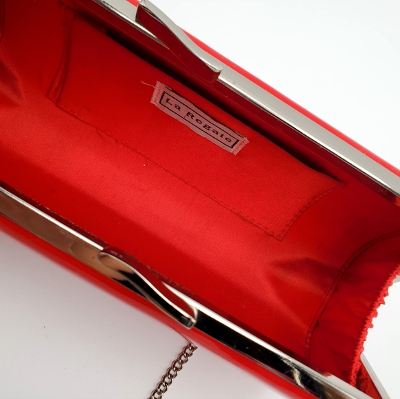 Vintage La Regale Red Clutch Purse (AA04) - Picture 5 of 12